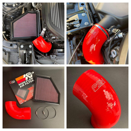 K&N air filter & silicone hose for a BMW M140i