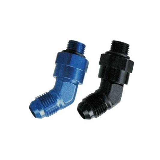 45° UNF (ORB) MALE SWIVEL TO AN MALE VENT VALVE ADAPTER