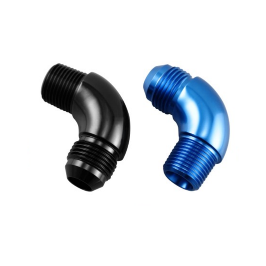 90° NPT TO AN MALE FLARE - FULL FLOW ADAPTER