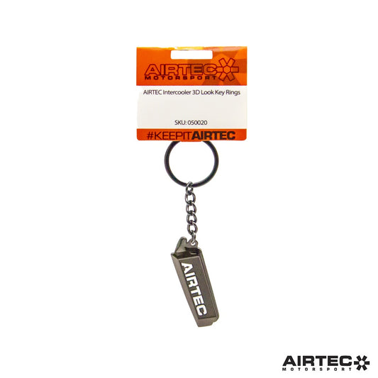 AIRTEC Intercooler 3D Look Key Ring - White AIRTEC Logo