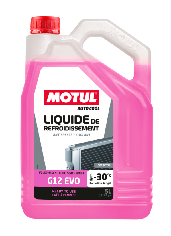 Motul Auto Cool G12 EVO ULTRA Coolant - Read Mixed Antifreeze -37C