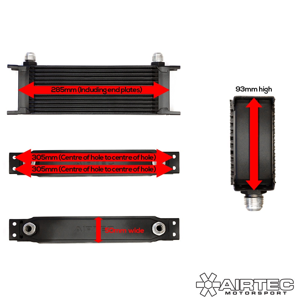 AIRTEC Motorsport Universal Oil Cooler with AN8 AN10 Fittings
