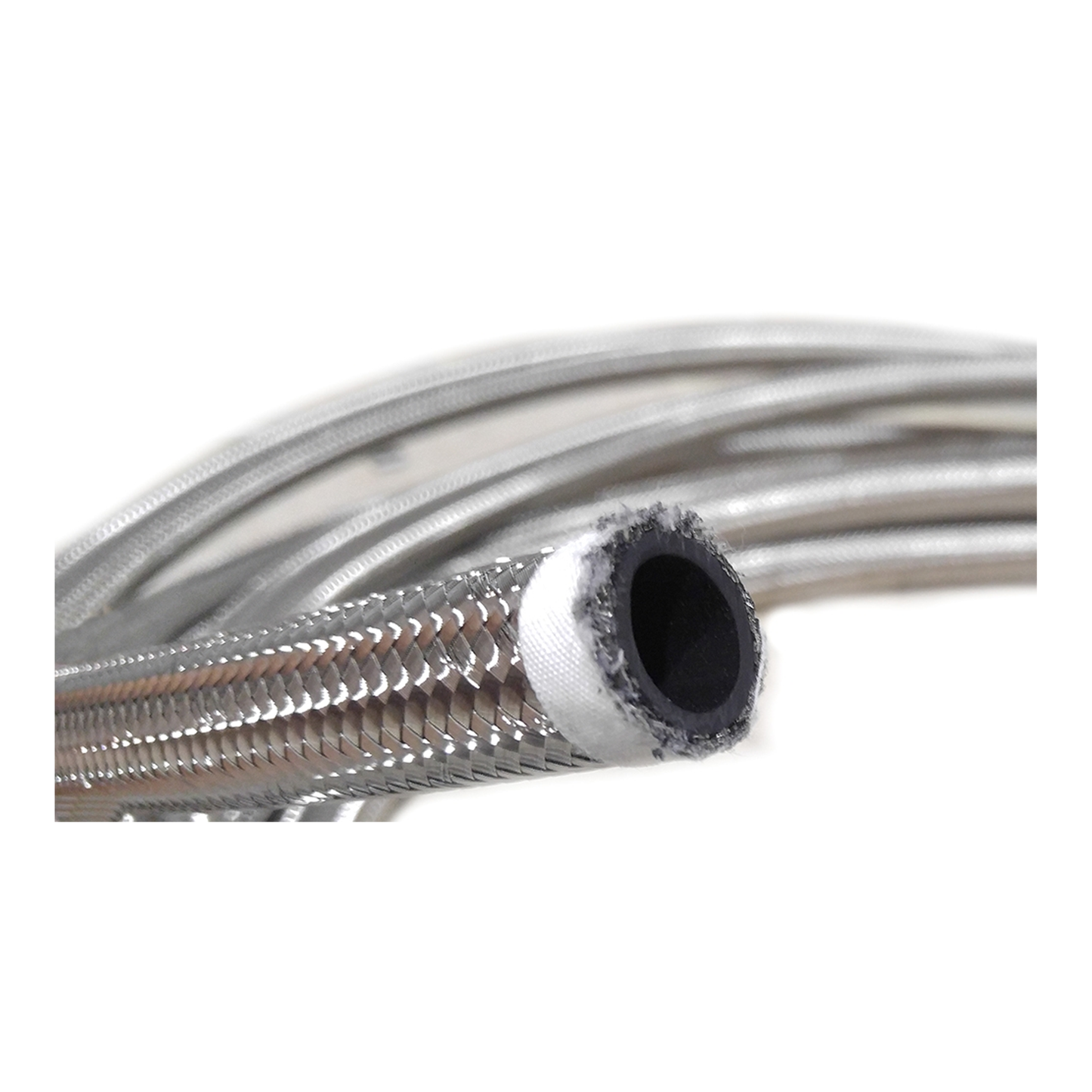 200 SERIES STAINLESS STEEL BRAIDED AN HOSE (RUBBER CORE)
