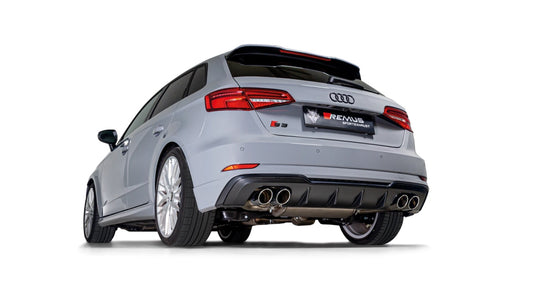 REMUS RESONATED CAT BACK EXHAUST SYSTEM FOR Audi S3 2.0 TFSI Quattro 2018- 8V (GPF)