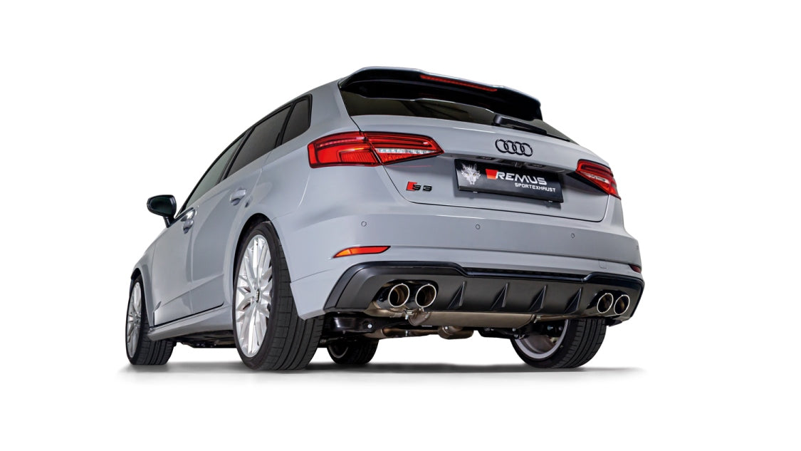 REMUS REAR SILENCER EXHAUST SYSTEM FOR Audi S3 2.0 TFSI Quattro 2018- 8V (GPF)