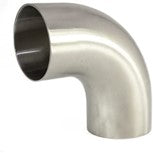 Ramair 89mm / 3.5" 1.6mm Stainless Steel 316 90 degree bend