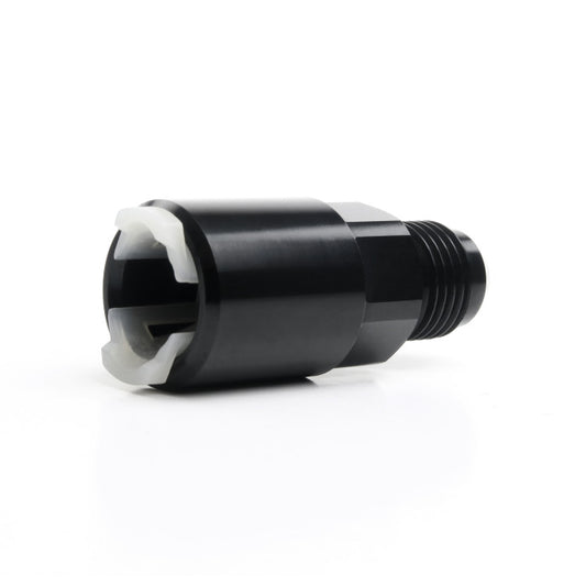 HEL -6 AN6 JIC Male to 5/16" Female Quick Disconnect Adapter HA-MQC-06-516-AL-BLK