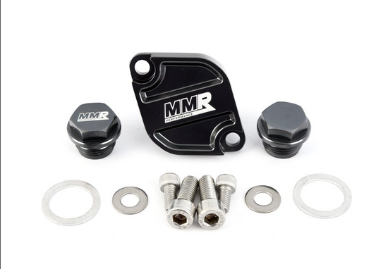 MMX Performance  OIL THERMOSTAT LID AND CAPS inc GAUGE ADAPTOR (BLACK)