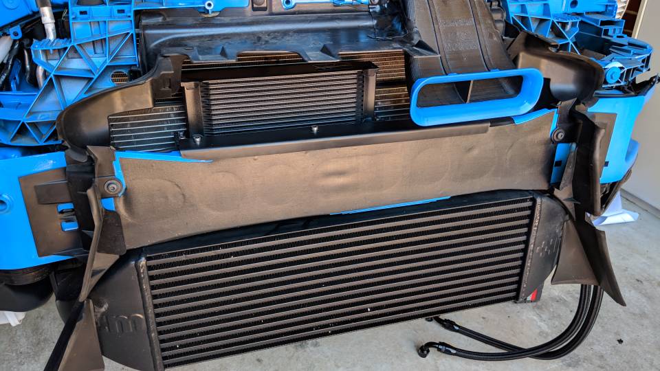 Ford Focus RS with a front mounted oil cooler