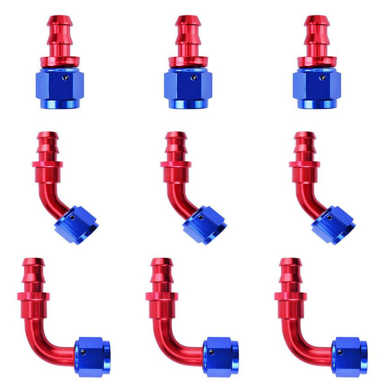Various different angled AN fittings Derive Auto