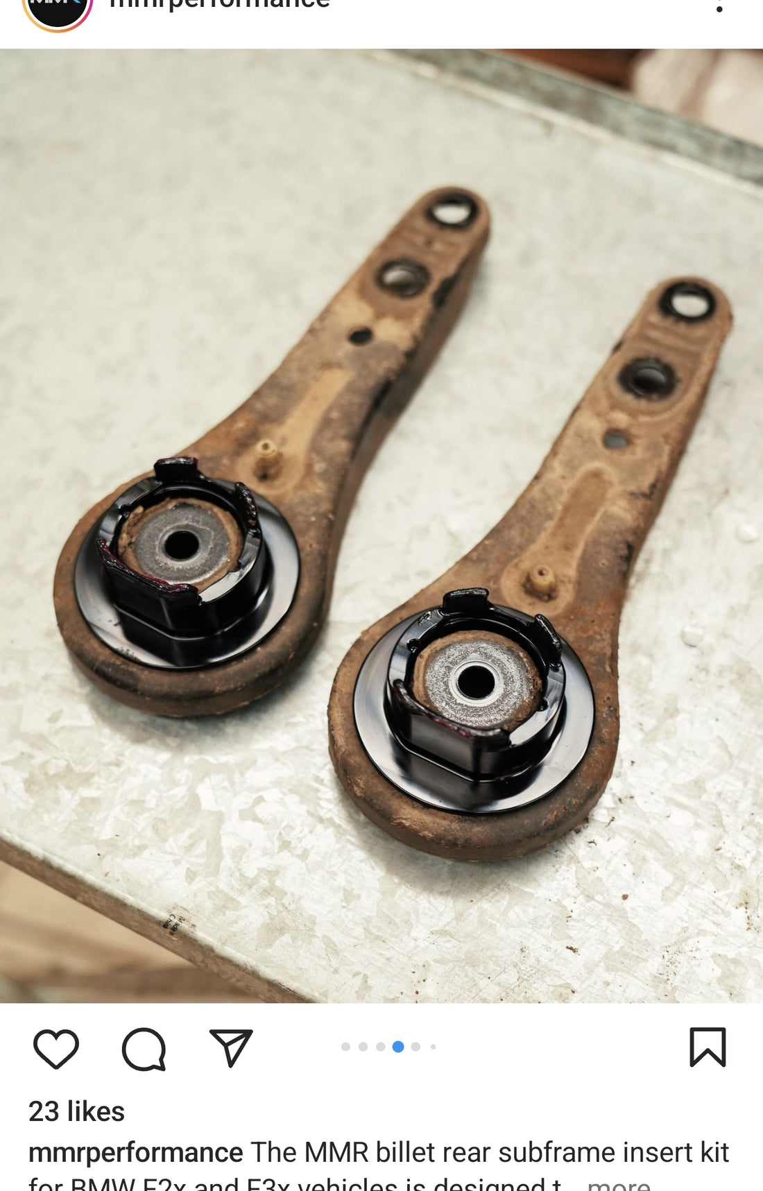 Mmr billet subframe insert 