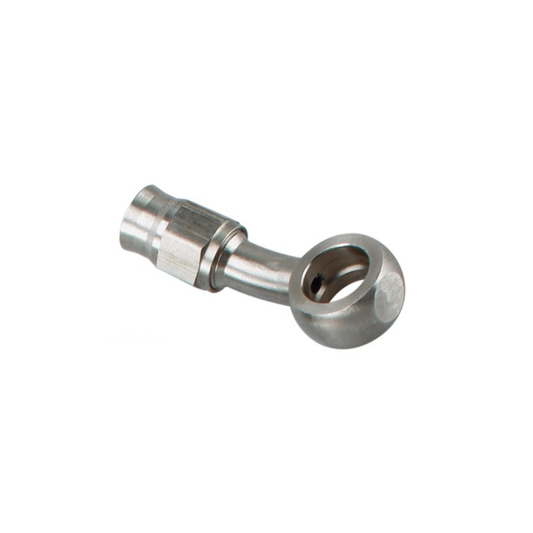 45° 10MM BANJO EYE STAINLESS STEEL BRAKE LINE PTFE FITTING