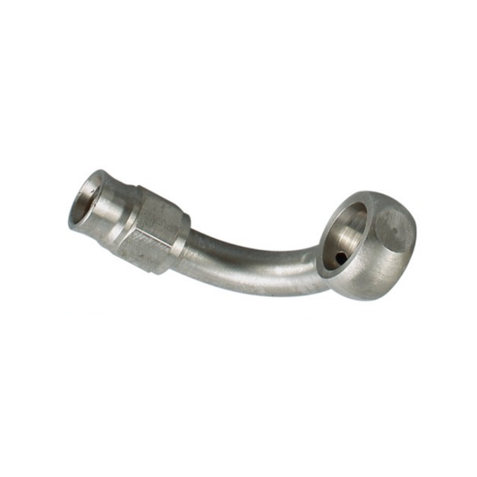90° 10MM BANJO EYE STAINLESS STEEL BRAKE LINE PTFE FITTING