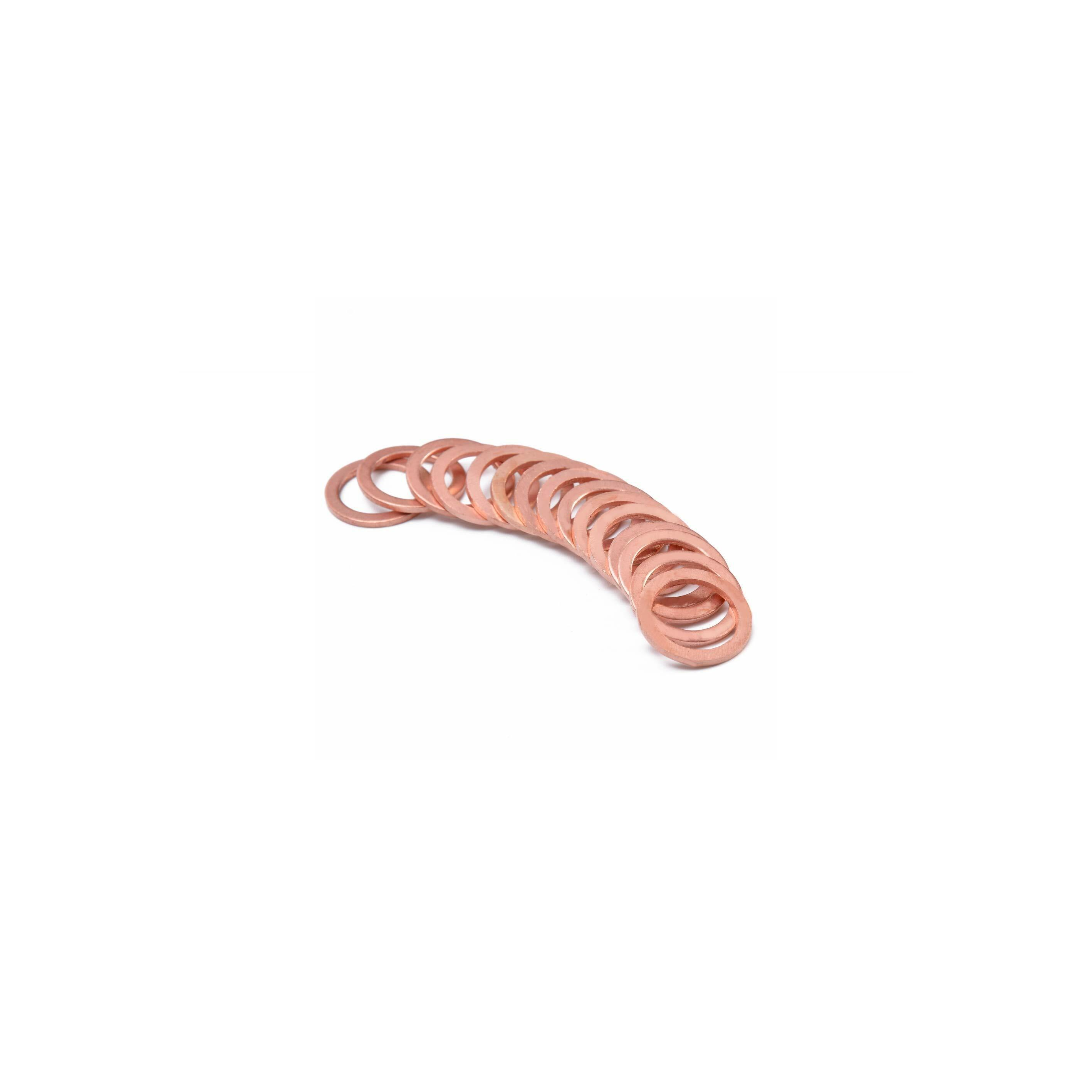 thumbnail image 2 of Brake King Copper Crush Washers For 7/16" Banjo Bolts – AN-3 Brake Hose (Pack Of 10) 2 of 4