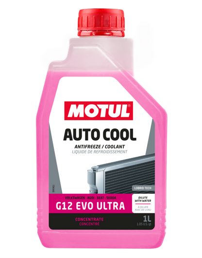 Motul Auto Cool G12 EVO ULTRA Coolant - Concentrate Antifreeze  -37C