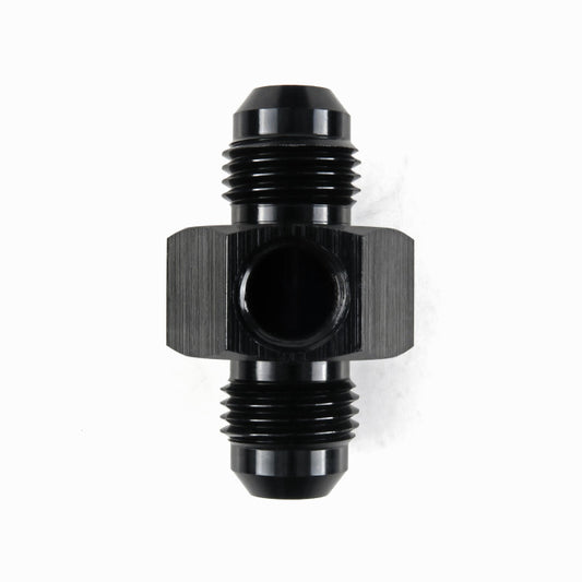 HEL Adapter Male -8 AN8 JIC TO Male -8 AN8 JIC With 1/8NPT Sensor Port Aluminium Black  HA-MMSP-08-08-1/8NPT-AL-BLK