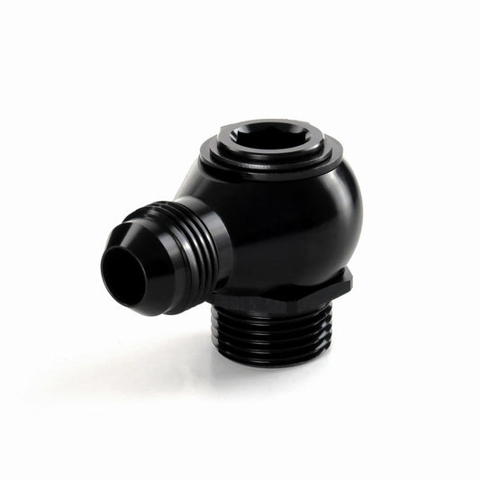 HEL Swivel Banjo Adapter -8 AN8 JIC TO -10 AN10 JIC Bolt Aluminium Black HA-SB-8-10-AL-BLK