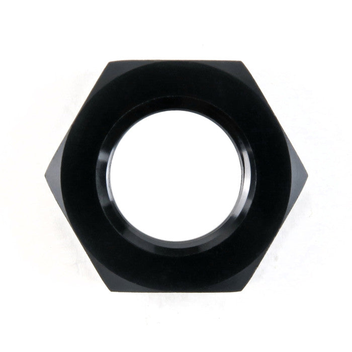 HEL Bulkhead Locknut -16 AN16 JIC Aluminium Black HBN-16-AL-BLK