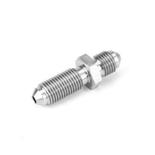 HEL Bulkhead Fitting -3 AN3 JIC 90 Degree Stainless Steel HBU-03-90-SS