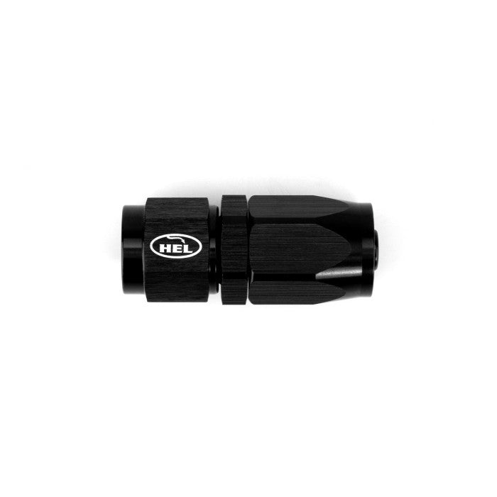HEL Braided Hose Crimped Fitting -10 AN10 JIC Straight Aluminium Black HHCF-10-STR-AL-BLK