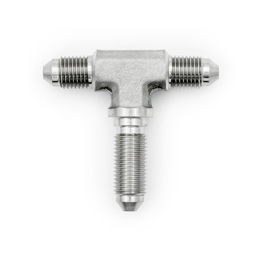 HEL Male T-Piece With Bulkhead On The Leg -3 AN3 JIC Stainless Steel HT-M-BL-03-SS